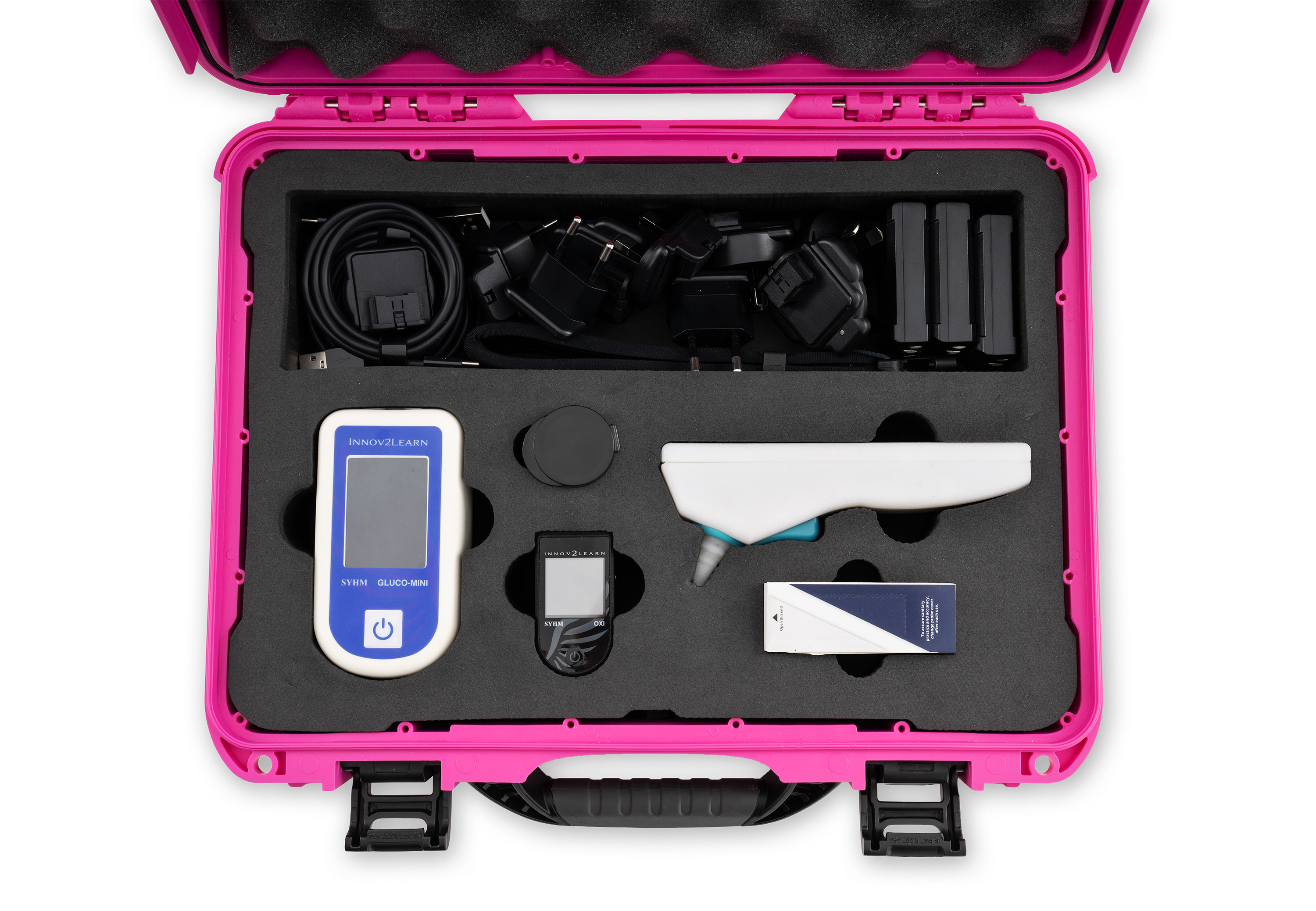 Lo stesso kit nella valigetta rosa